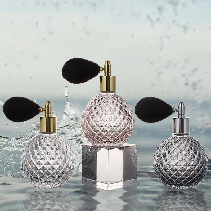 los envases cosméticos de cristal 100ml diseñan la botella del espray de perfume del vidrio del saco hinchable 3