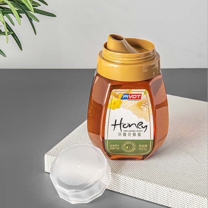 0.7L Honey Bottles Reflux Inlet Sealing plástico sacude el sellado caliente 0