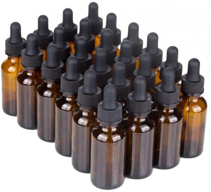 Botellas graduadas del dropper de Amber Glass Cosmetic Containers 0.7oz 30ml de la escala con la pipeta 2