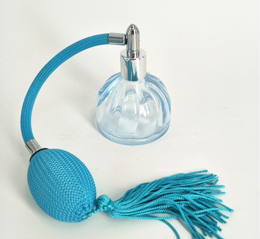Glass Consmetic containers 100ml air bag spray ball shape glass perfume bottle