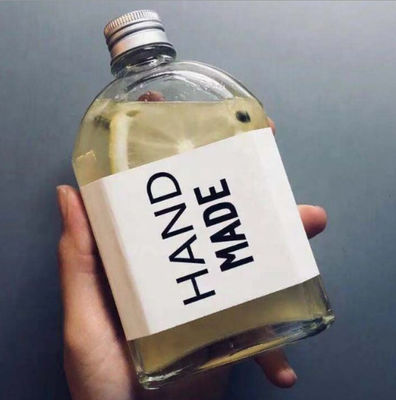 Good price Botella 12.3oz el 17.7*8.6cm de Beverag Juice Wine Flat Glass Water en línea