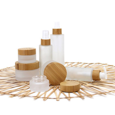 Good price Tarro de bambú de empaquetado cosmético de bambú del cosmético de la crema de la tapa de los envases cosméticos de cristal en línea