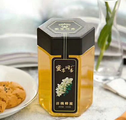 Good price tarro plástico transparente del animal doméstico del hexágono de 180ml 215ml para el acondicionamiento de los alimentos reciclando en línea